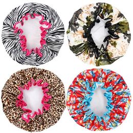 Shower Cap Double Layer Waterproof Bath Cap to Cover Long Thick Hair Bath Cap Designed for Women Waterproof