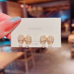 Wholesale price classic design studs titanium steel screw with drill earrings semi-circular opening with drill earrings for women gift 5k8