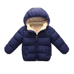 Baby Girls & Boys Winter Jackets Kids Thickening Padded Coat Toddler Outerwear Clothes Children Warm For 1-5Y 211203