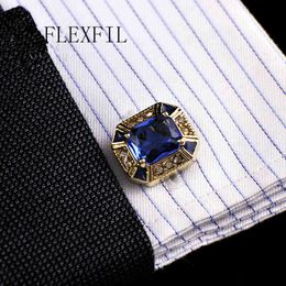 jewelry shirt Fashion cufflink for men Brand Cuff link Button metal crystal High Quality Luxury Wedding Male