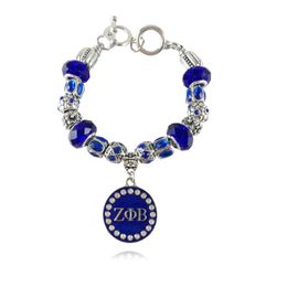 Charm Bracelets ZPB Ly Handmade ZETA PHI BETA Sorority Custom DIY Beaded Bracelet Jewelry