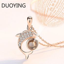 Pendant Necklaces Love You Necklace 100 Languages I The Memory Of Dolphin Nanotechnology For Women Jewellery