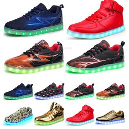 Casual luminous shoes mens womens big size 36-46 eur fashion Breathable comfortable black white green red pink bule orange two 80VFHR