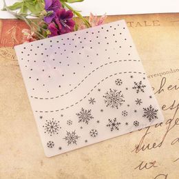 happy gift card Canada - Craft Tools Snowflake Plastic Embossed Folders 3d Christmas Embossing Template For Scrapbooking DIY Gift Card Decor Happy Year