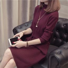 Autumn Fashion Sexy Casual Pullovers Women Sweater Solid Color Long 210427