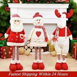 Figures Santa Claus Doll Christmas Decorations For Home Merry Ornaments Xmas Garden Decoration Navidad Year 211025