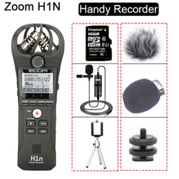 Original ZOOM H1N Handy Recorder DSLR Audio Video Interview Stereo Microphone with 16GB Card BY-M1 Lavalier Microphone