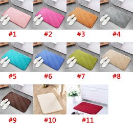 Thick Coral Velvet Bath Mats Bathroom Water Carpet Memory Foam Bathroom Rugs kitchen Floor Bathroom Non-slip Mat RRB13521