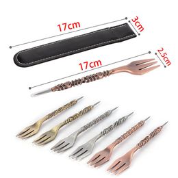 DHL Forks Retro Hookah Fork Arabic Hole Puncher Needle Tool Metal Smoke Portable Exquisite Accessories