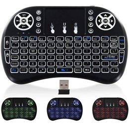 Remote Controls Mini Wireless Keyboard Touchpad Mouse Backlight 2.4G Universal Remote Controller for Smart TV Box PC KDJK2112