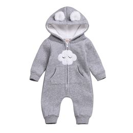 New Autumn Russia Baby costume rompers Clothes cold Boy Girl Winter Warm Comfortable Pure Cotton coat jacket kids 210315