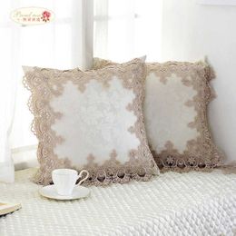 Proud Rose European Style Lace Pillowcase Back Cushion Fashion Romantic Home Decoration The Office Back Cushion With Pillow Core 210611