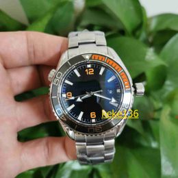 Topselling top Quality Orange 43.5mm Wristwatches Stainless Steel CAL.8900 Movement Transparent back Mechanical Luminescent Automatic Mens Watch Watches