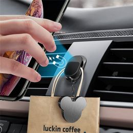 wall magnets NZ - Mini Strip Shape Magnetic Car Phone Holder Stand Universal Wall Metal Magnet GPS Mount Dashboard with packing box
