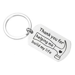 Home Festive Party Favours Thanksgiving Birthday Gift Key Chains Keyring Thank You For Helping Me Build My Life Keychain Gifts