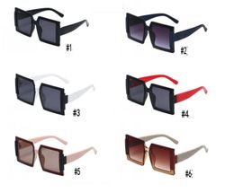 Summer woman Unisex Fashion Classics clear lens Sunglasses man Driving Beach Cycling Outdoor wind Sun glasses big frame Square 6COLORS