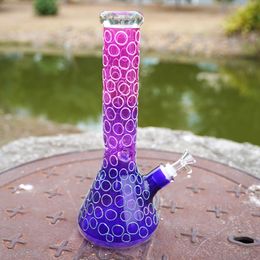 Straight Tube Hookahs 18mm Female Glass Boogs Handcarft 14 Inch Water Pipe Ice Pink With Bowl Heady Oil Dab Rig Handwork Big Boog