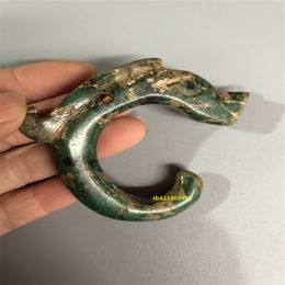 Hongshan Culture jade old jade Xiuyu ornament antique handlebar high ancient jade yuzhulong