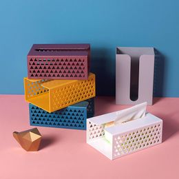 Tissue Boxes & Napkins Living Room Household Box Coffee Table Desktop Pumping Restaurant Storage Punch-Free Hollow Paper