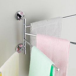 Towel Racks Multifunction Space Aluminium Rotating Rack For Bathroom Organise Tower Holder Bright Light