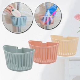 Sponge Shelf Hollow Drain Basket Buckle Type Plastic Rack For Kitchen Sink Bathroom Nozzle Tube Household Storage Box Baskets