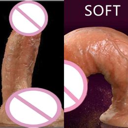 NXY Dildos Male Soft Skin Silicone Dildo, Artificial Penis, Female Real Suction Cup, Dildo Sex Toy1210