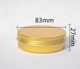 100g Colourful Cosmetic Aluminium Jar Bottle Cream Mask Soap Packaging Container,100ml Creams Candles Food Storage Metal Can SN2529