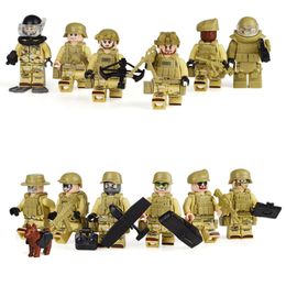 Wholesale Mini Minifig toys Micro Military Flying Tigers 12 Minifigure Doll Set Special Warfare Brigade Children Toy Gift