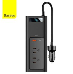 Baseus 150W Car Inverter charger DC 12V to 110V Auto Power Invertor Adapter AC Dual Port Fast Charging