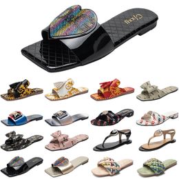 HBP Non-Brand designer women slides slippers womens sandals shoes black red slide slipper flat flip flops size 37-42 color5