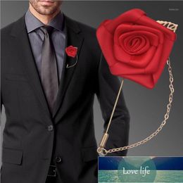 5Pieces/Lot Wedding Groom Groomsman Boutonniere Party Prom Best Man Corsage Handmade Ribbon Rose Flowers Men Suit Brooch Flower1 Factory price expert design