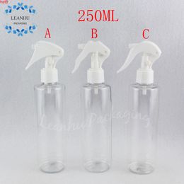 250ML Transparent Flat Shoulder Plastic Bottle , 250CC Empty Cosmetic Container Toner / Water Sub-bottling ( 20 PC/Lot )good qty