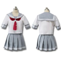 Japanese Anime Love Live Sunshine Cosplay Costume Takami Chika Girls Sailor Uniform Aqours School Uniforms