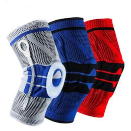 Silicone Knee Pads Full Brace Strap Patella Medial Support Strong Meniscus Compression Protection Sport Basketball Elbow &