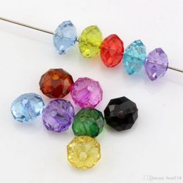 500pcs 6mm Mix Colour Acrylic Transparent Faceted Spacer Beads For Jewellery Making Bracelet Necklace DIY Accessorie