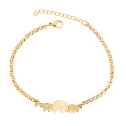 Elephant Butterfly Bangles Animal Chain Link Bracelet Female Stainless Steel Bracelets for Women Accessories