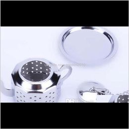 Coffee Tools Super Cute And Useful 304 Stainless Steel Siery Teapot Shape Tea Infuser Strainer Tool Wholesales Da6Mw Fhxjw