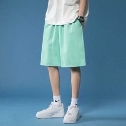 Summer Short Men Hip Hop Streetwear Baggy Casual Harem Shorts Male Knee-Length Drawstring Beach 5XL 210714