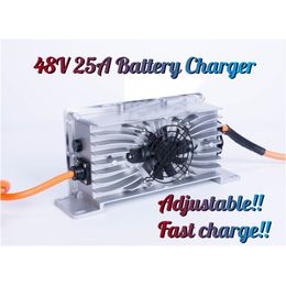 GTK Battery Charger 48V 25A Adjustable Fast Charge For 13s 54.6V Li-ion LiFePo4 LTO Battery Electric Vehicles