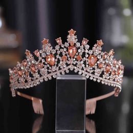 Wedding Hair Jewellery Accessories Crystal Crown with Comb Alloy Rhinestone Headdress Princess Gift