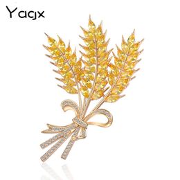 Korean Wheat Ear Brooch Women's Fashion Harvest Golden Barley Elegant Dress Cheongsam Accessories