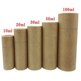 20ml 30ml 50ml Kraft Cardboard Tubes Case Packing bottles boxes paper gift box For Essential Oil Bottle 10ml - 100ml