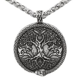 vintage gold leaf necklace Australia - Tree Of Life Metal Alloy Round Pendant Necklace Vintage Gold Silver Color Men Women Leaf Branch Jewelry Gifts Drop Necklaces
