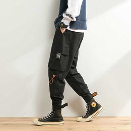 2020 Autumn Streetwear Men's Multi Pockets Cargo Harem Pants Hip Hop Casual Male Track Pants Joggers Trousers Fashion Harajuku Y0927