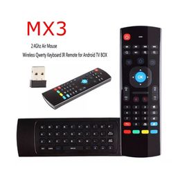 MX3 Air Mouse 2.4GHz Wireless Mini Keyboard Voice IR Learning Remote Control For PC Android TV Box x96