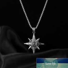 316L Stainless Steel Fashion Popular Creative Eight-pointed Star Pendant Personality Trendy Simple Cross Men and Women Universal Factory price expert design