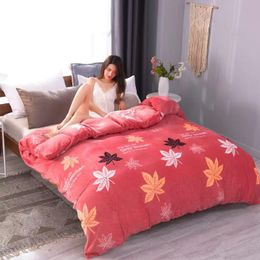 Sheets & Sets Flannel Duvet Cover Coral Fleece Single Winter Thickened Double-sided Double Sheet