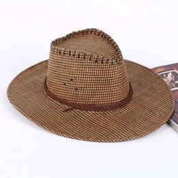 2022 camouflage cowboy-hüte Stingy Rand Hüte Herrenritterkappe Western Cowboy Camouflage Tuch Caps Szenische Touristenvisier Jazz Stroh Mädchen Sun Kostenloser Versand Verkauf