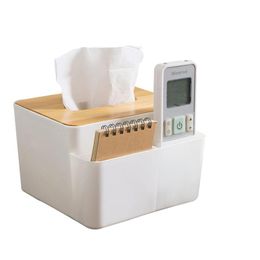 Tissue Boxes & Napkins Plastic Box Brand Wooden Cover Paper With Oak Home Car Holder Case Organiser Eyeglasses Storage Tools