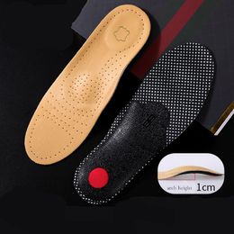 Cowhide Flat Foot Orthopaedic Insole For Shoes Men Women Arch Support Correction Breathable No Slip Shoe Pad Inserts Gel Cushion